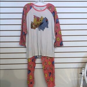 Disney Pajama Pant Set - Pink and White with Winnie the Pooh